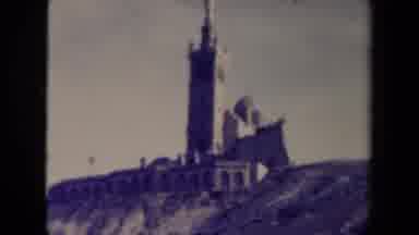France (1945): Moving Picture Captures Large Gracious Tower Over Built Aquaduct Or