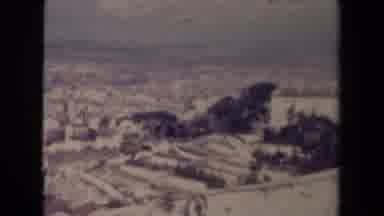 France (1945): Expansive Video With A Town With White Buildings In Old Video