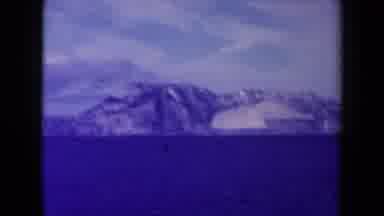 France (1945): Glacier Panning Across Sea View In Old Time Video Recording