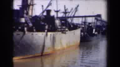 Netherlands (1946): Old Ships Sitting In The Water By The Dock Not Moving