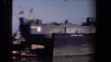 Netherlands (1946): Large Military Type Boat Or Submarine Being Displayed From An
