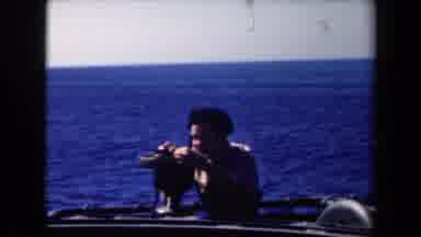 Netherlands (1946): Men Aboard The George M Bibb Coast Guard Ship Go About Their