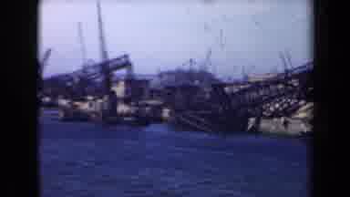 Netherlands (1946): View Of Shipyard And Gray Building On Clear Sunny Day