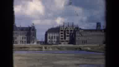 Netherlands (1946): Old Video Showing A Panoramic View Of Building Construction