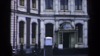 Netherlands (1946): Camera Pans Across The Historical Looking Building That Is