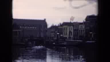Netherlands (1946): Someone Videotaping A Scenic View Of The The Town Offshore