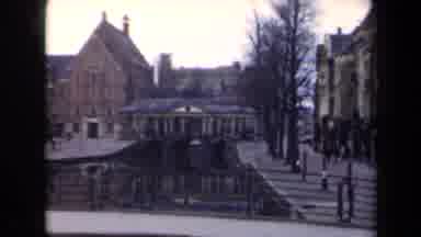 Netherlands (1946): Old Unique Architecture Outside Of Buildings And Bridge Going