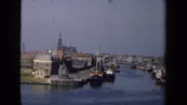 Netherlands (1946): A Scenic View Of A Town With Rivers Running Through It And Of