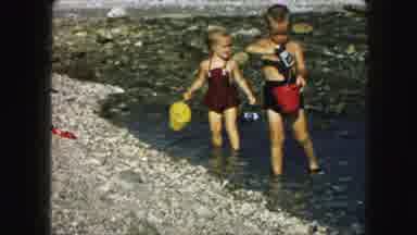 Kansas City Missouri (1959): Family Video Of Children Playing At The Beach With