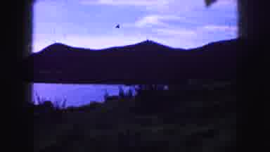 Kansas City Missouri (1959): Beautiful Mountain Silhouette And Blue Sea Against