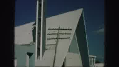 Kansas City Missouri (1959): The Steeple Of The Church Stands High In The Sky