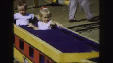 Kansas City Missouri (1959): A Little Brother And Sister Having Daytime Fun At The