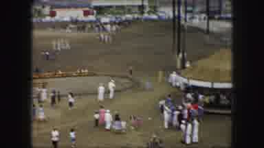 Kansas City Missouri (1959): Mini Train On A Track At A Carnival With Some People