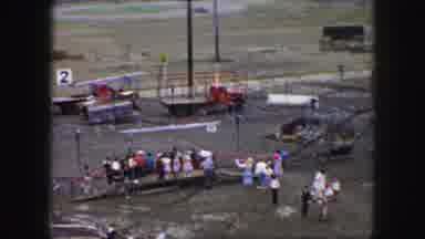Kansas City Missouri (1959): Crowd Gathers To Wait For A Carnival Ride Or To Just