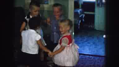 Kansas City Missouri (1959): A Vintage Film Clip Of Kids Playing Inside A Home
