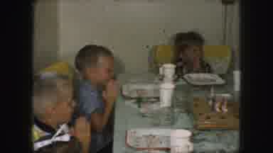 Kansas City Missouri-1959: Six Small Children Saying A Prayer At The Dinner Table
