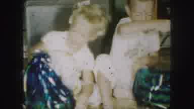 Kansas City Missouri (1959): Family Spending Easter Together As The Young Kids