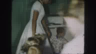 Kansas City Missouri-1959: Children Hold Hand And Play Games Together As Women