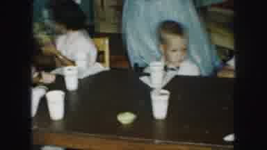 Kansas City Missouri (1959): Kids Playing In A Pool And Eating At The Table While