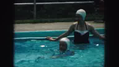 Kansas City Missouri (1959): Kids Swimming In A Pool