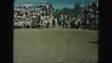 Kansas City Missouri (1959): Equestrian Race With Lots Of Horses Rounding A Corner