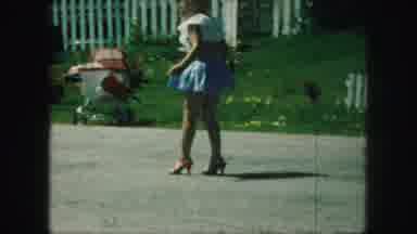 Kansas City Missouri (1959): Little Girl Walking In High Heels