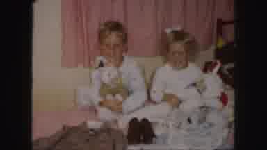 Kansas City Missouri (1959): Brother And Sister With Stuffed Animals