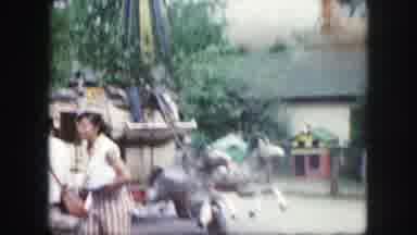 Kansas City Missouri (1959): A Theme Park With Swinging Rides Along With A Horse