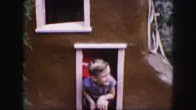 Kansas City Missouri (1959): Two Children Playing In A Building Shaped As A Shoe