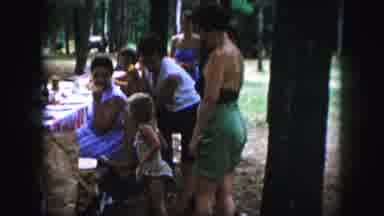 Kansas City Missouri (1959): Mother Daughter Picnic In The Park Young Girl