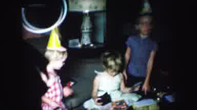 Kansas City Missouri (1959): Young Female Child Celebrating Birthday And Opening