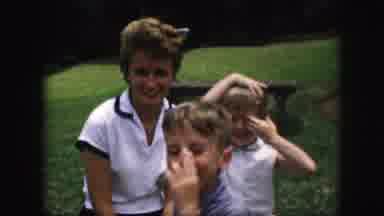 Kansas City Missouri (1959): Mother With Children Playing In The Park And Throwing