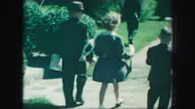 Kansas City Missouri (1959): Three Young Children Pose On A Cannon And Walk Down A