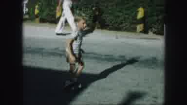 Kansas City Missouri (1959): Kid Child Roller Skating Joyful Training Learning