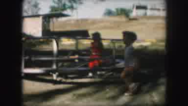 Kansas City Missouri (1959): Mid Century Children In Playground Laughing And