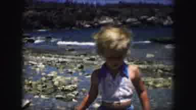 Kansas City Missouri (1959): A Child Enjoying A Beautiful Sunny Day By The Rocky