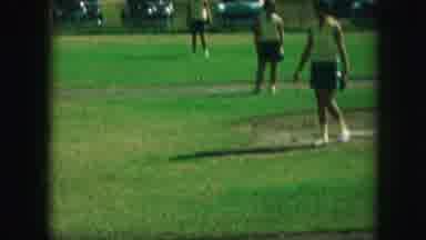Kansas City Missouri (1959): Women Playing Baseball In A Park In The 1950'S