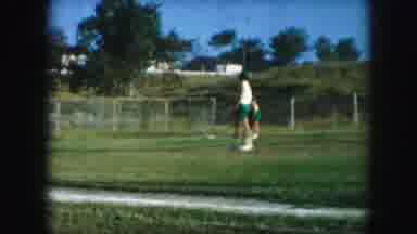 Kansas City Missouri (1959): Mens Softball Team Is Practicing In Front Of Empty