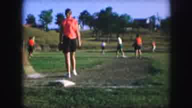 Kansas City Missouri (1959): Baseball Game At Empty Ballpark On A Bright Sunny Day