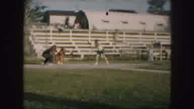 Kansas City Missouri (1959): People Playing Baseball At Empty Ball Park On Bright
