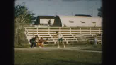 Kansas City Missouri (1959): People Involved In A Game Of Softball Or Baseball
