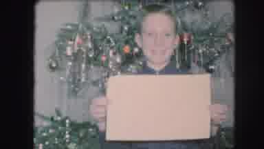 Kansas City Missouri (1959): Children Showing Off Their Christmas Gifts While Dog