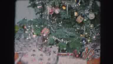 Kansas City Missouri (1959): A Christmas Tree Decorated With Lights With Wrapped
