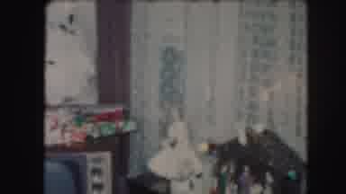 Kansas City Missouri (1959): White Christmas Tree Decoration On Television Set