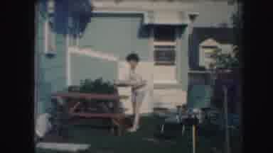 Kansas City Missouri (1959): Lady Sets Table For Delicious Lunch Outside On A