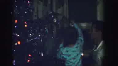 Kansas City Missouri (1959): Child Being Picked Up To Get Closer To A Christmas