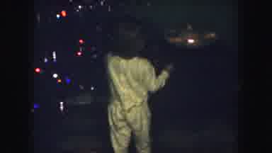 Kansas City Missouri (1959): Little Kids Turn Around From Christmas Tree To Wave