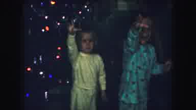 Kansas City Missouri (1959): Holiday Celebration Shows Some Kids Waving To Parents