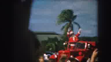 Kansas City Missouri (1959): Santa Claus Standing Up In Front Of A Fire Engine