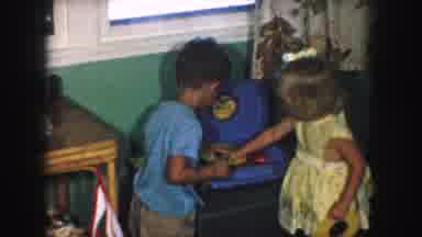 Kansas City Missouri (1959): Young Children Playing With Toy Record Player